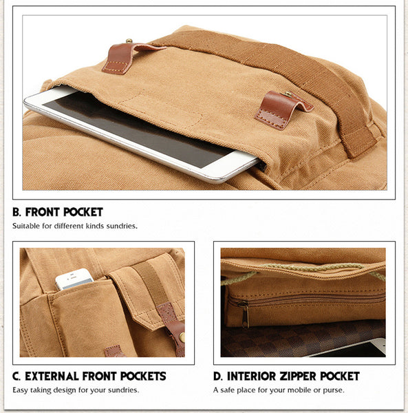 DEEPKEE original nubuck handmade full-grain genuine leather cowhide bag Casual Retro Photography Backpack Bag #F1233