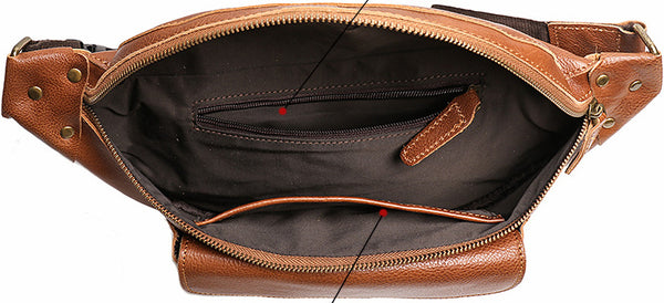 DEEPKEE original nubuck handmade full-grain genuine leather cowhide bag THE FLUTTER SLING HANDBAG No.30021