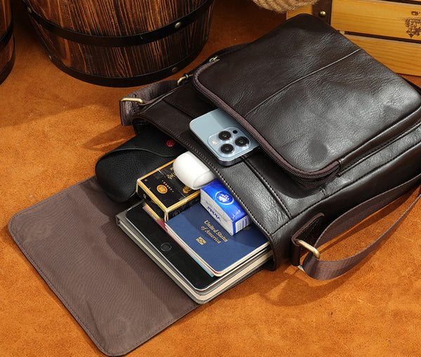 DEEPKEE original nubuck handmade full-grain genuine leather cowhide bag DEEPKEE handmade leather satchel #819