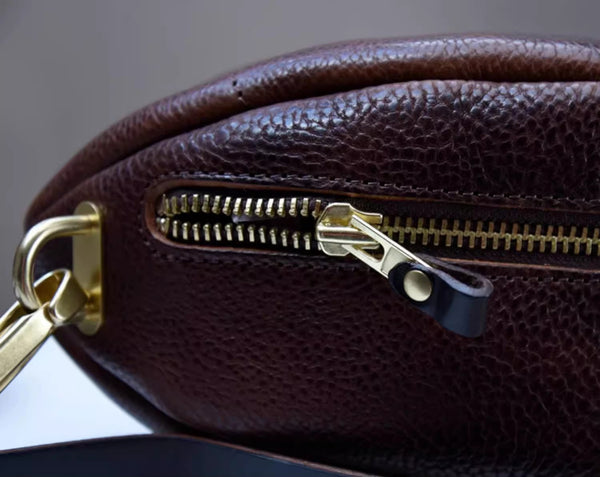 DEEPKEE original nubuck handmade full-grain genuine leather cowhide bag Fashionable Handmade Leather Chest Bag Sling Bag Sling Pack #604272