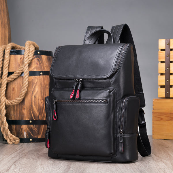 DEEPKEE original nubuck handmade full-grain genuine leather cowhide bag DEEPKEE real LEATHER Crocodile Design Style Cowhide Backpack #1269