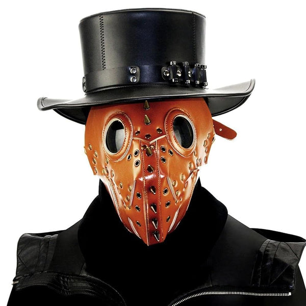 DEEPKEE original nubuck handmade full-grain genuine leather cowhide bag DEEPKEE Gothic Steampunk Pumpkin Devil Mask #FHG65010