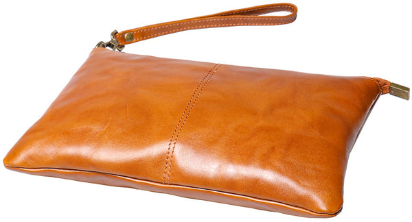 DEEPKEE original nubuck handmade full-grain genuine leather cowhide bag DEEPKEE Handmde Leather Slim Clutch Wallet Wristlet Purse #75022
