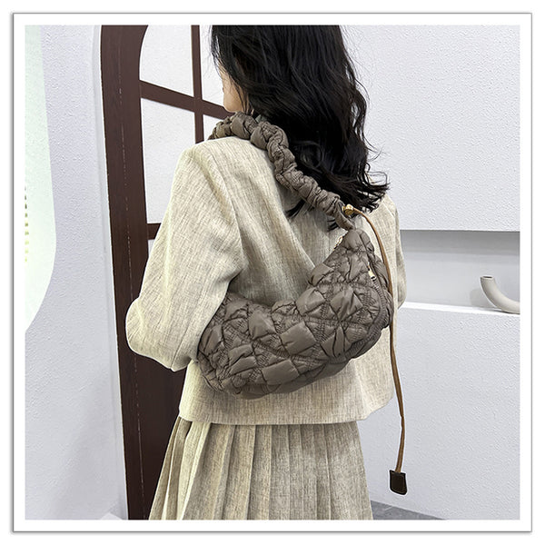 DEEPKEE original nubuck handmade full-grain genuine leather cowhide bag Gnocchi Bag Cross-Body Cozy Bag 雲朵包 WXQ-2