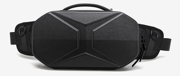 DEEPKEE original nubuck handmade full-grain genuine leather cowhide bag Sling Bag Hard Shell Crossbody Bag Waterproof Short Trip USB Charging Port Teenage 10L No.9509