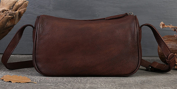 DEEPKEE original nubuck handmade full-grain genuine leather cowhide bag Unisex Leather Boston Bag No.9096