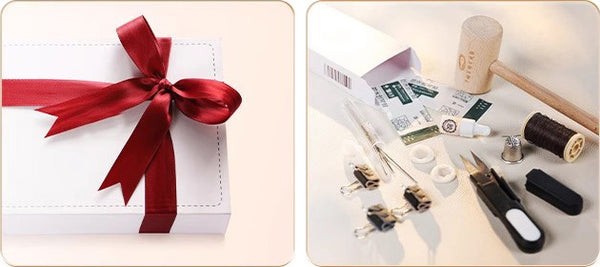 DEEPKEE original nubuck handmade full-grain genuine leather cowhide bag DIY Leather Wallet - Handmade Material Kit No.DC005