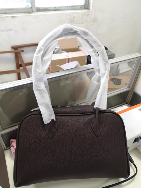 DEEPKEE original nubuck handmade full-grain genuine leather cowhide bag DEEPKEE 手工真皮保齡球包 togo波士頓包 枕頭包 MN24101801號