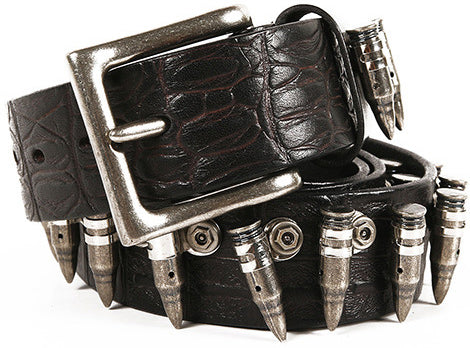DEEPKEE original nubuck handmade full-grain genuine leather cowhide bag Hip Hop Punk Rock Metal Bullet Studded Cowhide Belt #210170
