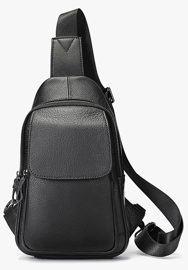 DEEPKEE original nubuck handmade full-grain genuine leather cowhide bag DEEPKEE LEATHER | Genuine Chest Crossbody Sling Bags NO.7589