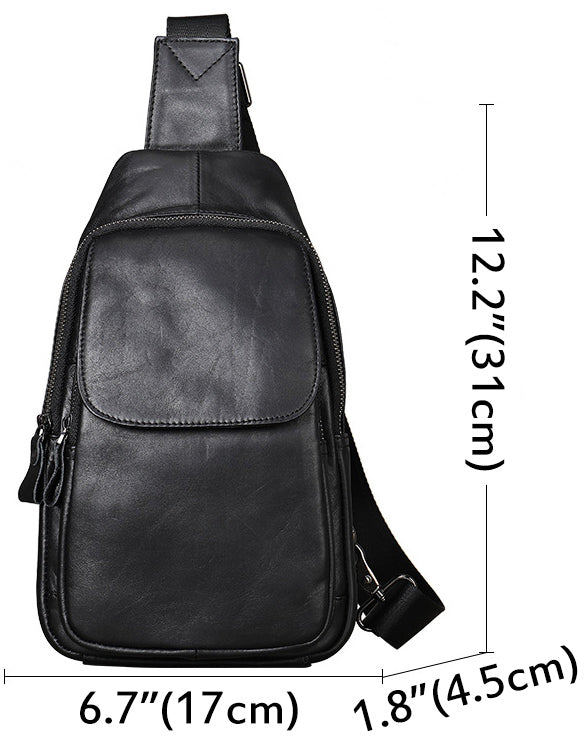 DEEPKEE original nubuck handmade full-grain genuine leather cowhide bag DEEPKEE LEATHER | Genuine Chest Crossbody Sling Bags NO.7589