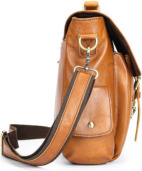 DEEPKEE original nubuck handmade full-grain genuine leather cowhide bag DEEPKEE® HANDMADE LEATHER BRIEFCASE #8942