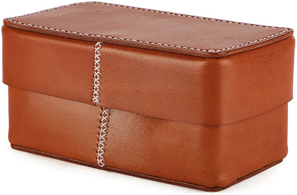 DEEPKEE original nubuck handmade full-grain genuine leather cowhide bag Jewelry Watch Leather Organizer #K067