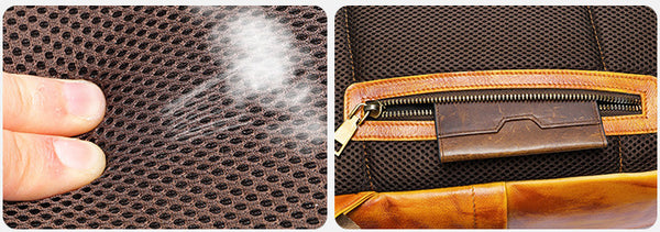 DEEPKEE original nubuck handmade full-grain genuine leather cowhide bag DEEPKEE HANDMADE Leather Business Shoulder Bag #816