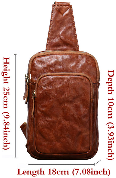 DEEPKEE original nubuck handmade full-grain genuine leather cowhide bag Winston Hand-scratch Crossbody Sling Bags No.30295