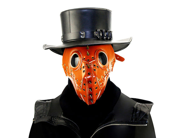 DEEPKEE original nubuck handmade full-grain genuine leather cowhide bag DEEPKEE Gothic Steampunk Pumpkin Devil Mask #FHG65010