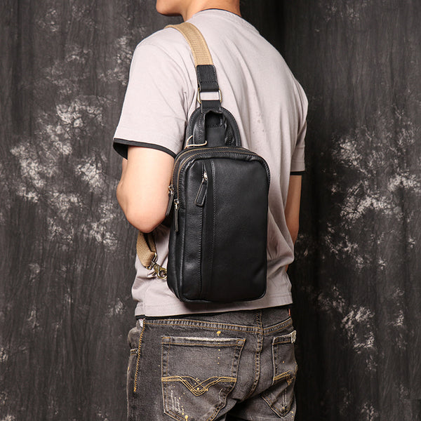 DEEPKEE original nubuck handmade full-grain genuine leather cowhide bag Aubrey Sling Bag No.9843