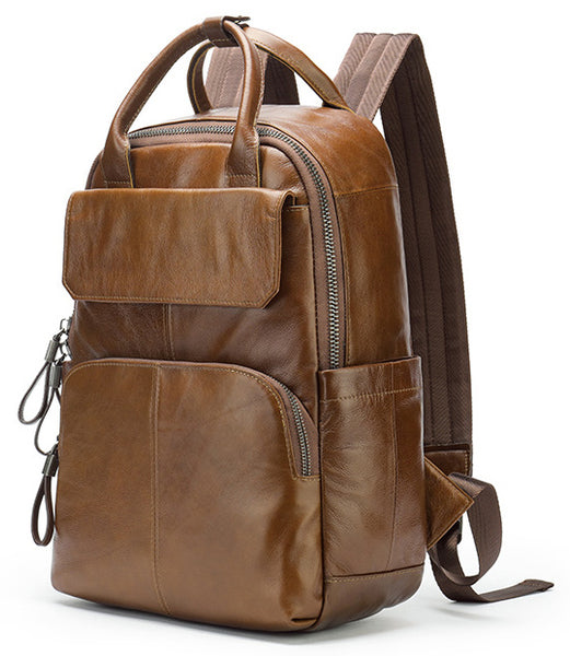 DEEPKEE original nubuck handmade full-grain genuine leather cowhide bag DEEPKEE HANDMADE Leather Business Shoulder Bag #816