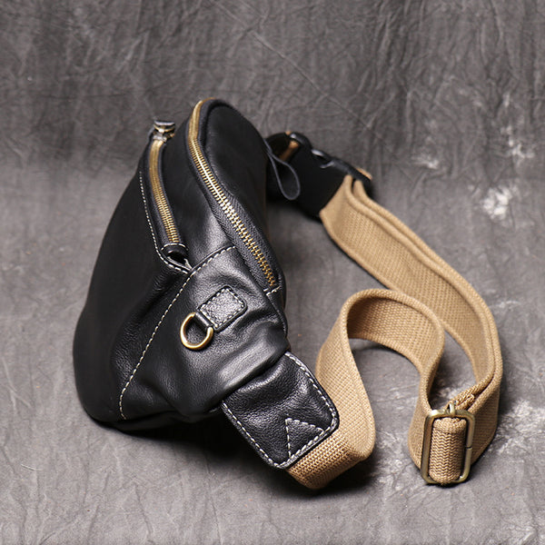 DEEPKEE original nubuck handmade full-grain genuine leather cowhide bag Theo Sling Bag No.30202