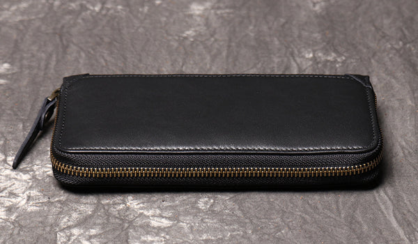 DEEPKEE original nubuck handmade full-grain genuine leather cowhide bag DEEPKEE HANDMADE | Leather Rectangular Clutch Purse Wallet No.J028