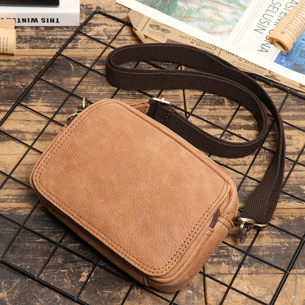 DEEPKEE original nubuck handmade full-grain genuine leather cowhide bag The Satchel Bag #S1242-1