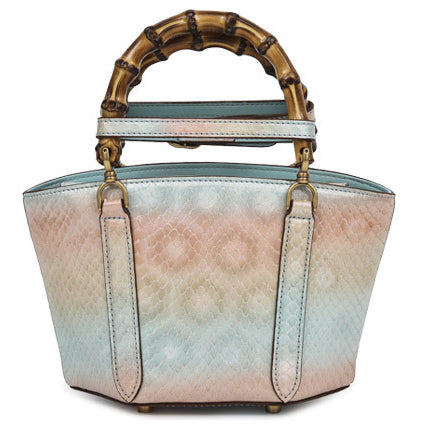 DEEPKEE original nubuck handmade full-grain genuine leather cowhide bag python bag #cloud bag #snakeskin bag #black and white bag #gift for her #genuine leather bag #python handbag #clutch #handbag #