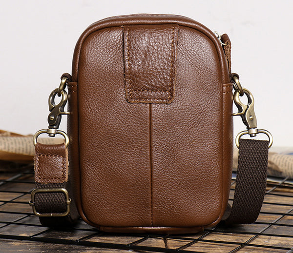 DEEPKEE original nubuck handmade full-grain genuine leather cowhide bag 2 in 1 Shoulder Bag,Genuine Leather Crossbody Waist Belt Bag No.8133