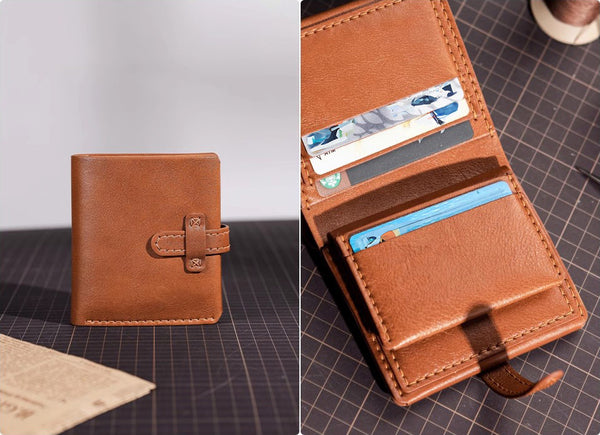 DEEPKEE original nubuck handmade full-grain genuine leather cowhide bag DIY Leather Wallet - Handmade Material Kit No.DC005