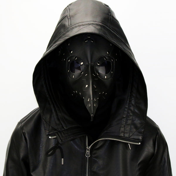 DEEPKEE original nubuck handmade full-grain genuine leather cowhide bag Deepkee Leather Punk Party Plague Dr. Beak Mask#FHG063