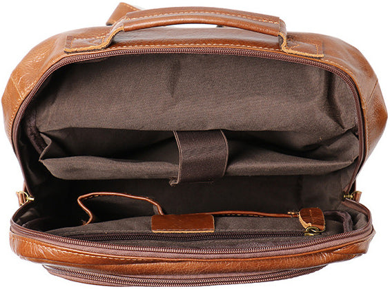 DEEPKEE original nubuck handmade full-grain genuine leather cowhide bag Montgomery Backpack Cowhide Travel Bags No0825_3