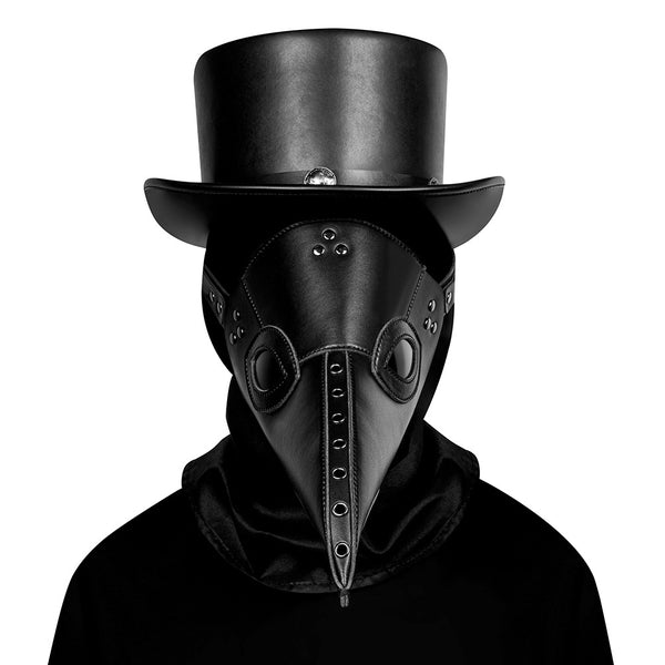 DEEPKEE original nubuck handmade full-grain genuine leather cowhide bag Halloween Plague Bird Doctor Mask, Holiday Party Cosplay Props #FPBM057