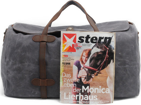 DEEPKEE original nubuck handmade full-grain genuine leather cowhide bag Leather Accessories Canvas Weekend Bag #2032K1