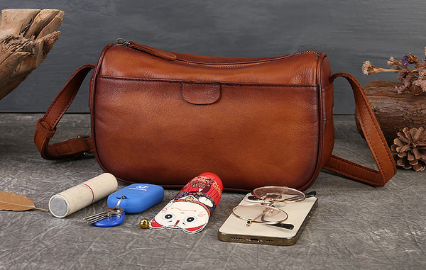 DEEPKEE original nubuck handmade full-grain genuine leather cowhide bag Unisex Leather Boston Bag No.9096