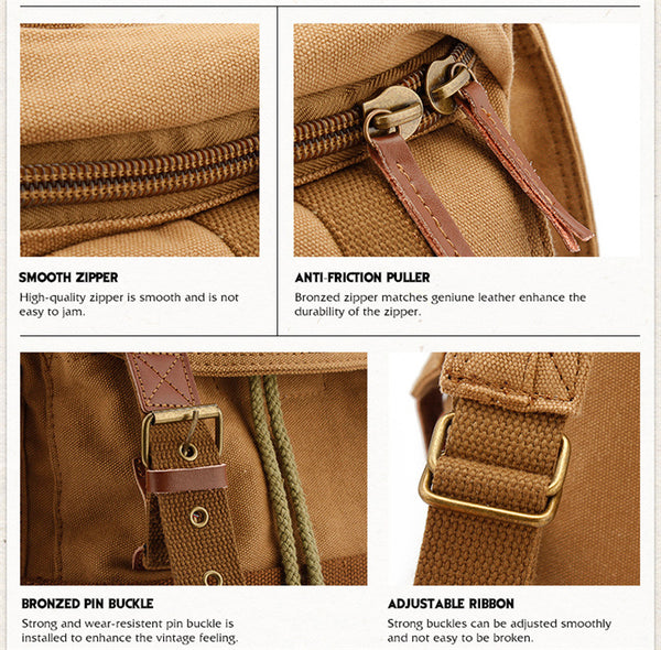 DEEPKEE original nubuck handmade full-grain genuine leather cowhide bag Casual Retro Photography Backpack Bag #F1233