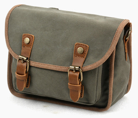 DEEPKEE original nubuck handmade full-grain genuine leather cowhide bag DEEPKEE HANDMADE LEATHER® Canvas photography bag #5149ND