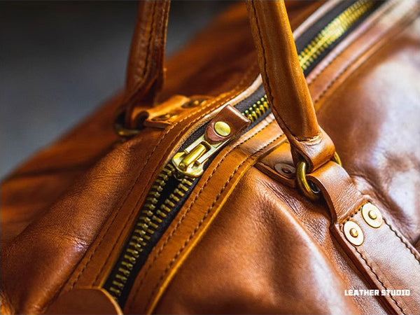 DEEPKEE original nubuck handmade full-grain genuine leather cowhide bag Weekender Bag LB6759