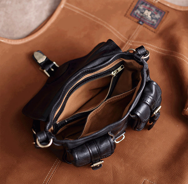 DEEPKEE original nubuck handmade full-grain genuine leather cowhide bag DEEPKEE HANDMADE LEATHER Cite bag #31017