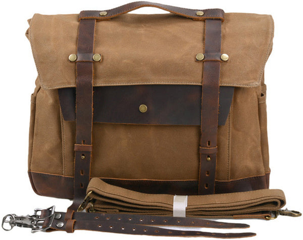 DEEPKEE original nubuck handmade full-grain genuine leather cowhide bag DEEPKEE®New Design Knight Bags, tail bags, riding equipment #9719