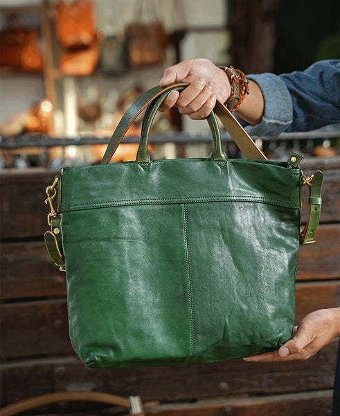 DEEPKEE original nubuck handmade full-grain genuine leather cowhide bag VOYAGER SHOPPER TOTE/ horsehide BRIEFCASES No.31008