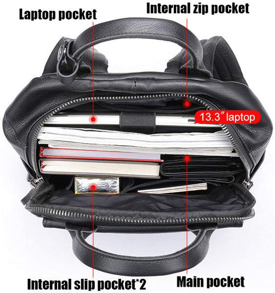 DEEPKEE original nubuck handmade full-grain genuine leather cowhide bag DEEPKEE HANDMADE Leather Business Shoulder Bag #816