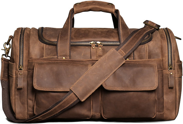 DEEPKEE original nubuck handmade full-grain genuine leather cowhide bag DEEPKEE LEATHER | Laban Weekender Bag No.571-1