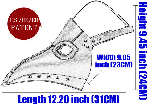 DEEPKEE original nubuck handmade full-grain genuine leather cowhide bag Deepkee Plague Doctor Mask for Halloween Party #FPBM052