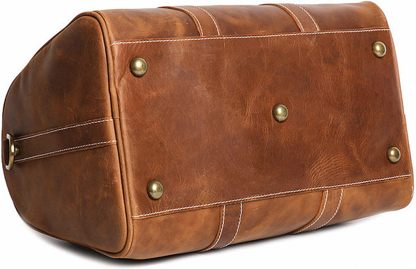 DEEPKEE original nubuck handmade full-grain genuine leather cowhide bag DEEPKEE LEATHER | Recht Trip Travel Bag No.1028