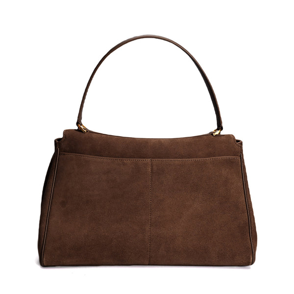 DEEPKEE original nubuck handmade full-grain genuine leather cowhide bag DEEPKEE 磨砂牛皮手提包  80608號