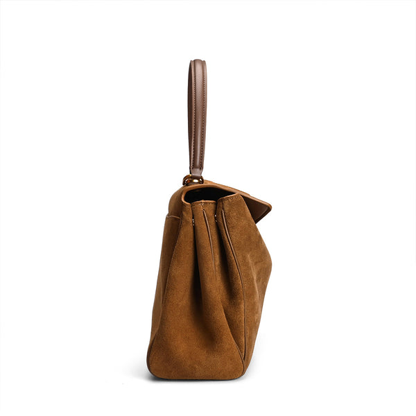DEEPKEE original nubuck handmade full-grain genuine leather cowhide bag DEEPKEE 磨砂牛皮手提包  80608號