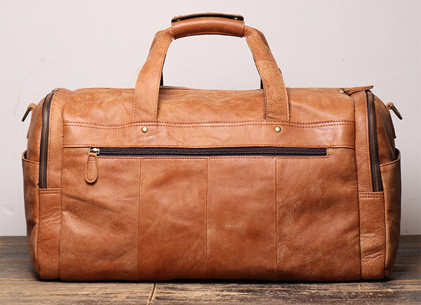 DEEPKEE original nubuck handmade full-grain genuine leather cowhide bag DEEPKEE LEATHER | Patrick Frosted Texture Luggage Bag No.1219-1