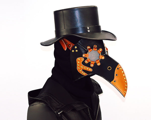 DEEPKEE original nubuck handmade full-grain genuine leather cowhide bag PLAGUE DR. STEAMPUNK #HG65007