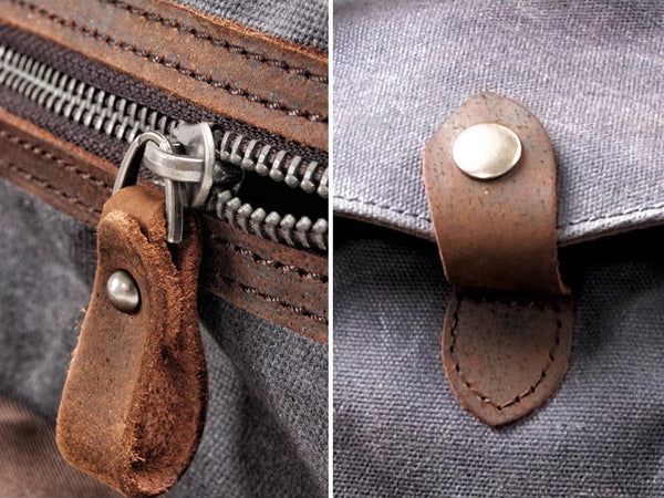 DEEPKEE original nubuck handmade full-grain genuine leather cowhide bag Leather Accessories Canvas Weekend Bag #2032K1