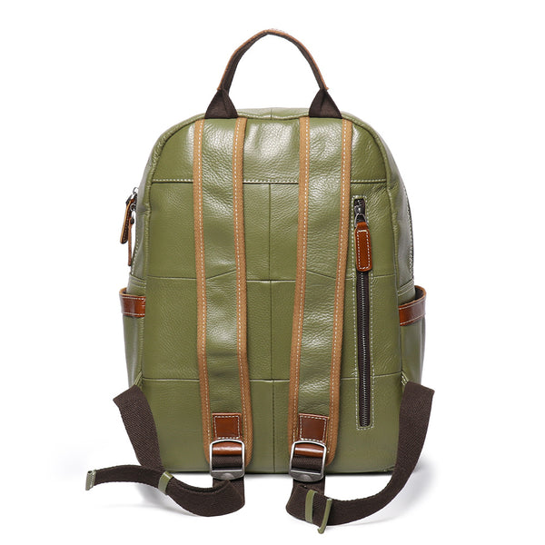 DEEPKEE original nubuck handmade full-grain genuine leather cowhide bag The Cowhide Travel Backpack #1788