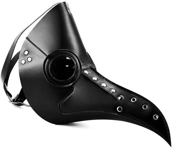 DEEPKEE original nubuck handmade full-grain genuine leather cowhide bag Halloween Steampunk Plague doctor Beak Mask Ball Party Mask HG65006